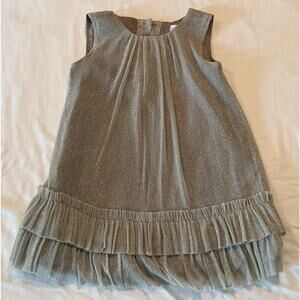 Maggie & Zoe Girl 18M Dress Gold Champagne Shimmer Sleeveless Holiday Party
